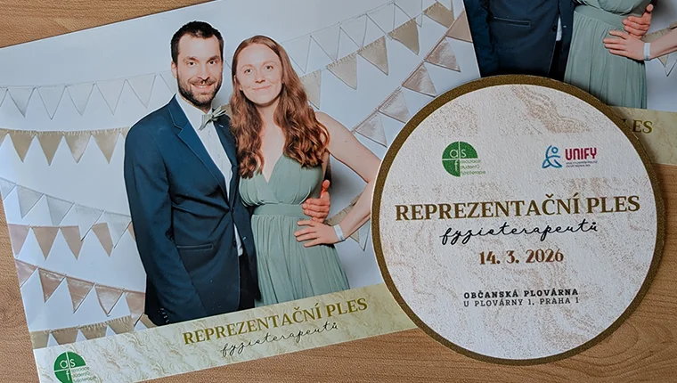 Lukáš Kubina a Kateřina Vitová na reprezentačním plese fyzioterapeutů